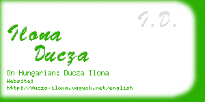 ilona ducza business card